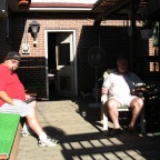 Norm & Daryl relax on the deck